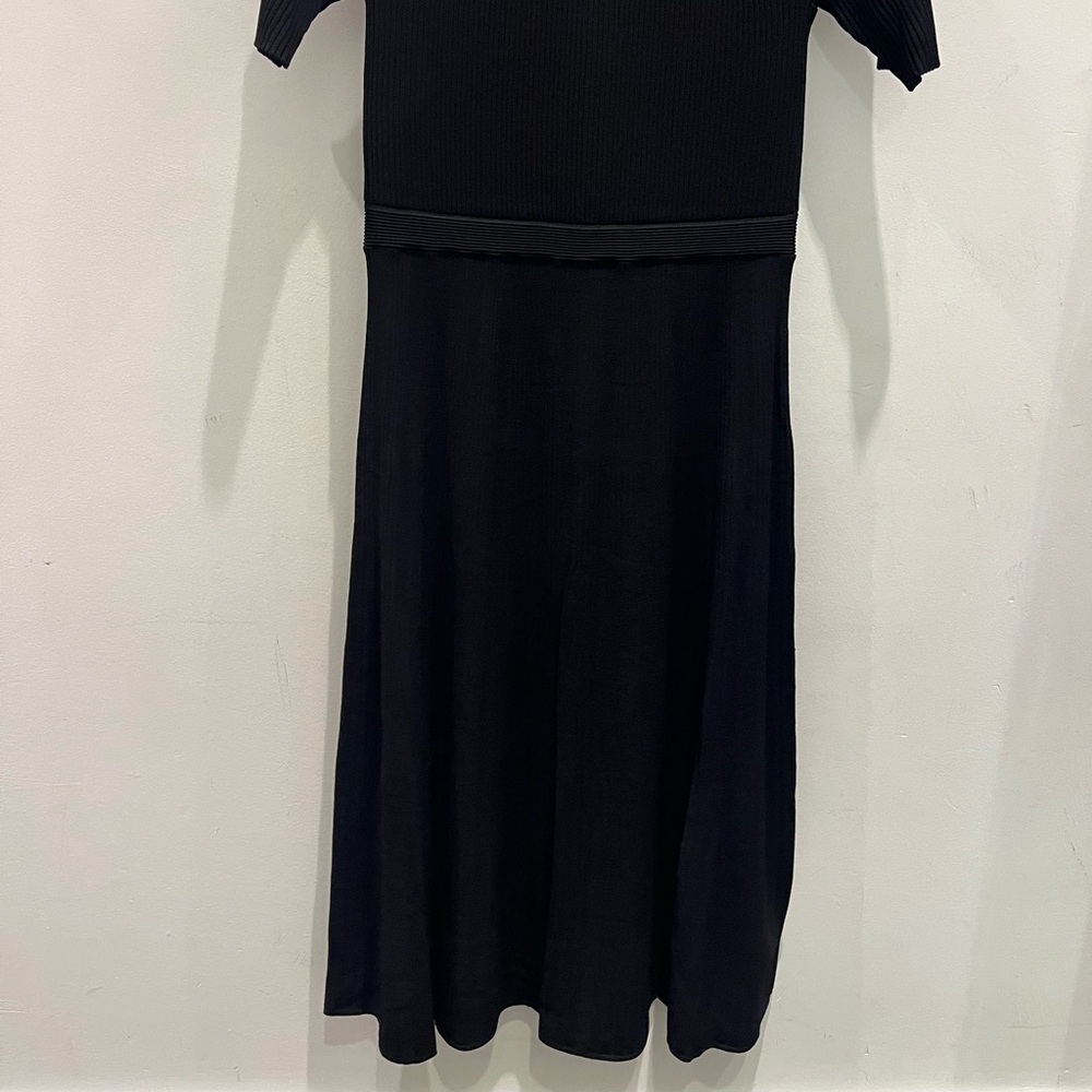 Michael Kors Ribbed Stretch Knit Button Midi Dress - Picture 4 of 6